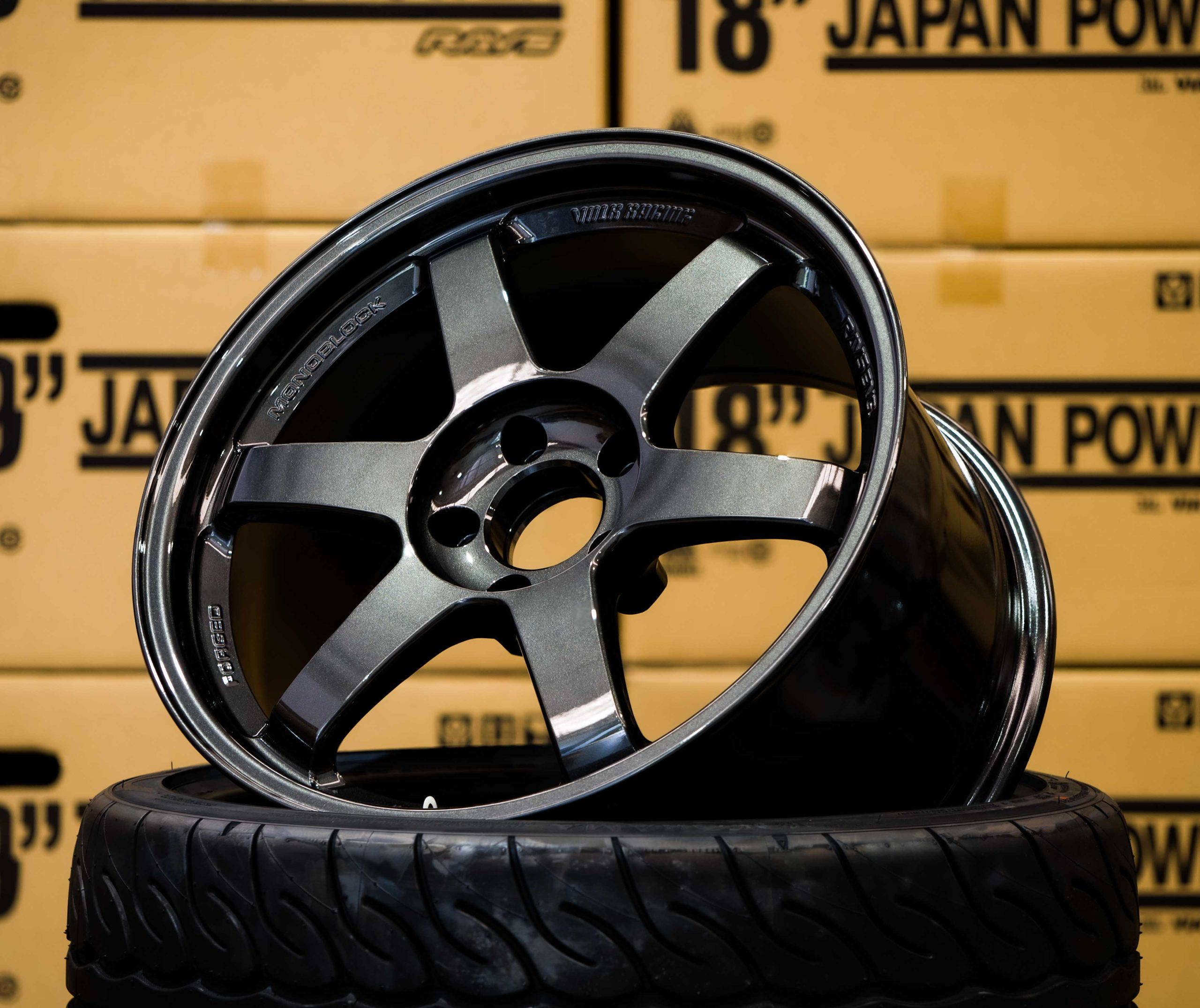 Volk Racing TE37SL 18x9.5 +40 5x114.3 Diamond Black (DB)-2