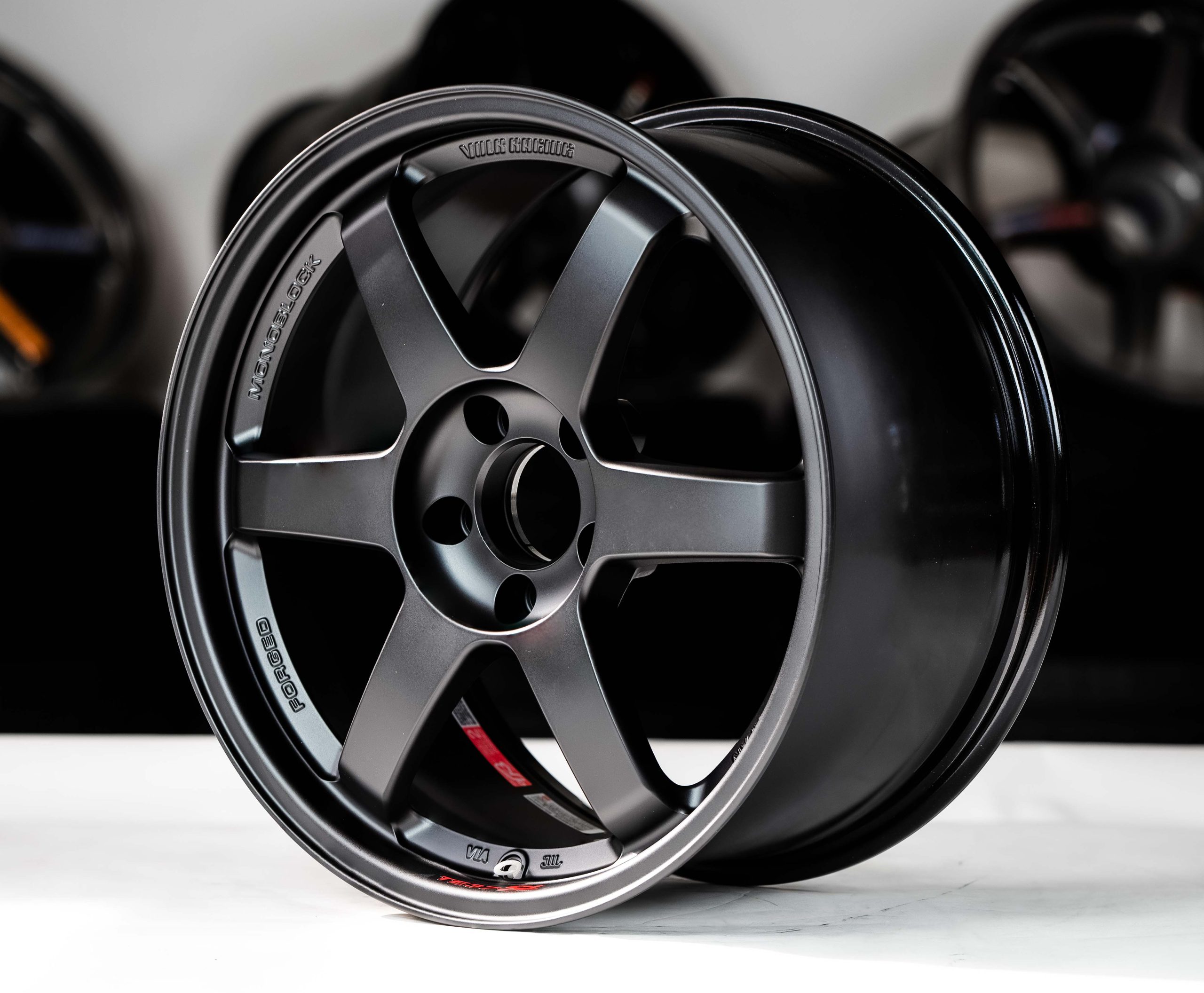 Volk Racing TE37SL 18x9.5 +40 5x114.3 Matte Black (MB)-3