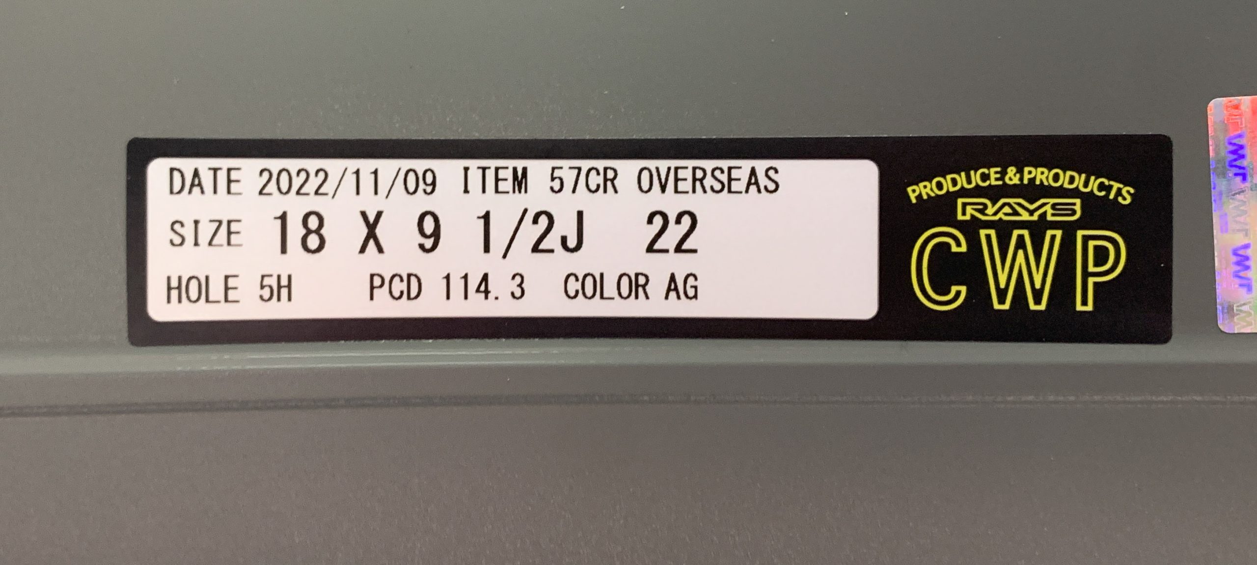 Gram Lights 57CR 18x9.5 +22 5x114.3 Glossy Grey (AG)-7