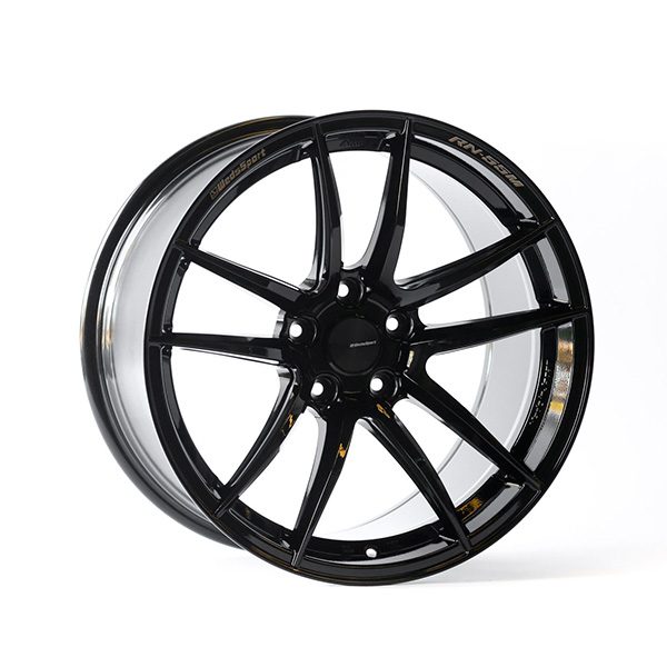 Wheel Hub WedsSport RN-55M 18x10" +36 5x114.3 Gloss Black Finish Wheel Set