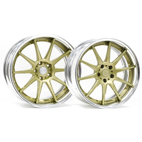 Wheel Hub TWS Reizend WS10 19x9.5 +20 /10" +10" 5x114.3 Flat Platinum Gold Finish Wheel Set