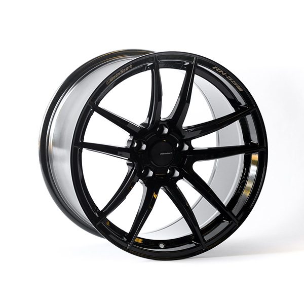 WedsSport RN-55M 18x10.5" +20 5x114.3 Gloss Black Finish Wheel Set