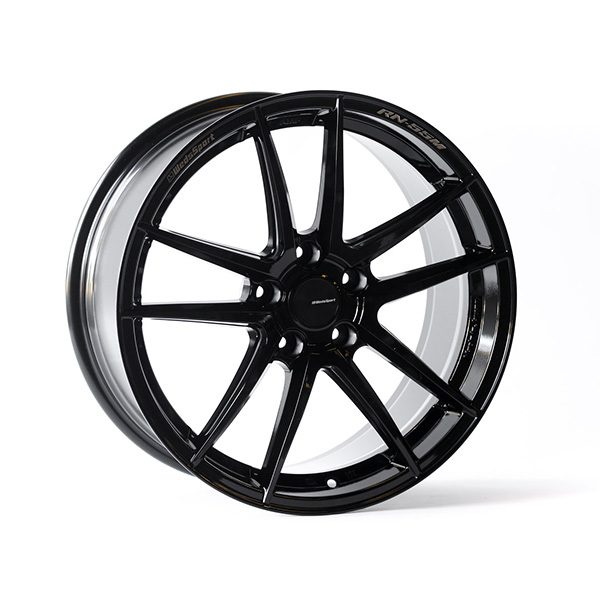 WedsSport RN-55M 18x8.5" +45 5x114.3 Gloss Black Finish Wheel Set