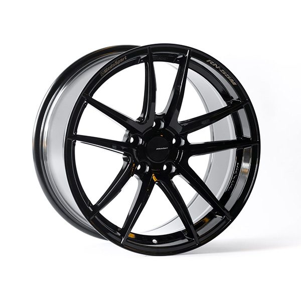 Wheel Hub WedsSport RN-55M 18x9" +35 5x114.3 Gloss Black Finish Wheel Set