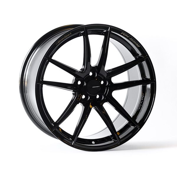 Wheel Hub WedsSport RN-55M 18x9.5" +45 5x100 Gloss Black Finish Wheel Set