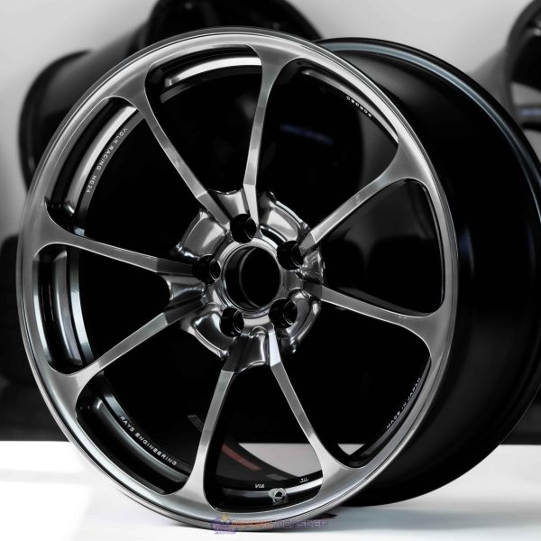 Volk Racing NE24 18x9.5 +43 5x100 Shining Black Metal (HM)-2