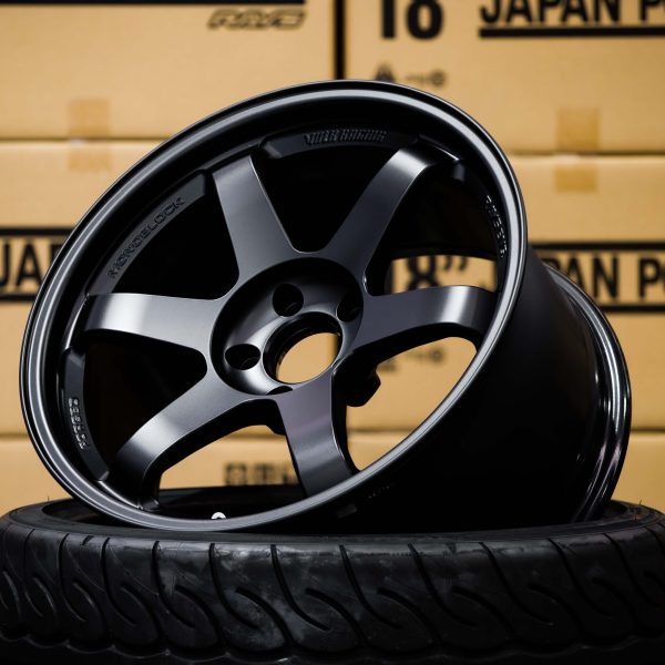 Volk Racing TE37SL 18x9.5 +22 5x114.3 Matte Black (MB)-2