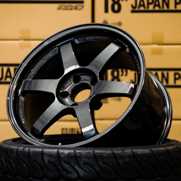 Volk Racing TE37SL 18x9.5 +40 5x114.3 Diamond Black (DB)-2